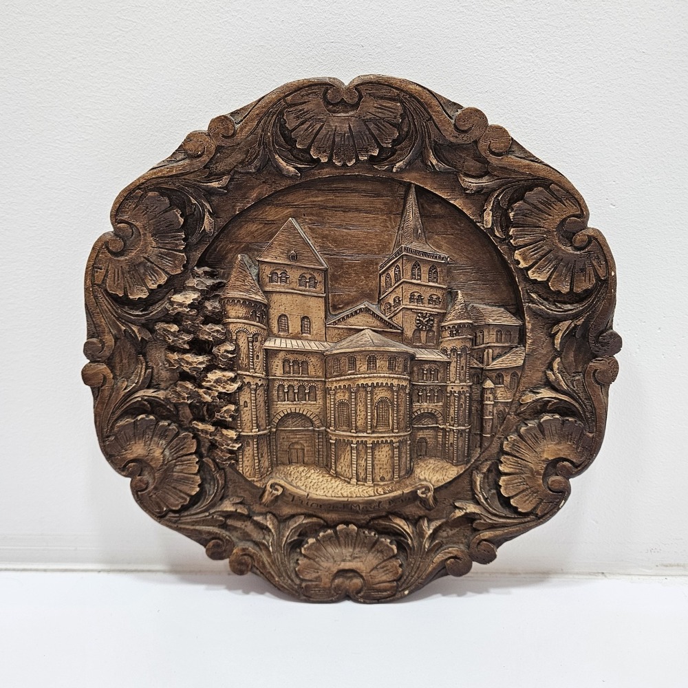 Vintage trier cathedral Wooden Wall Hanging Decoration Plate